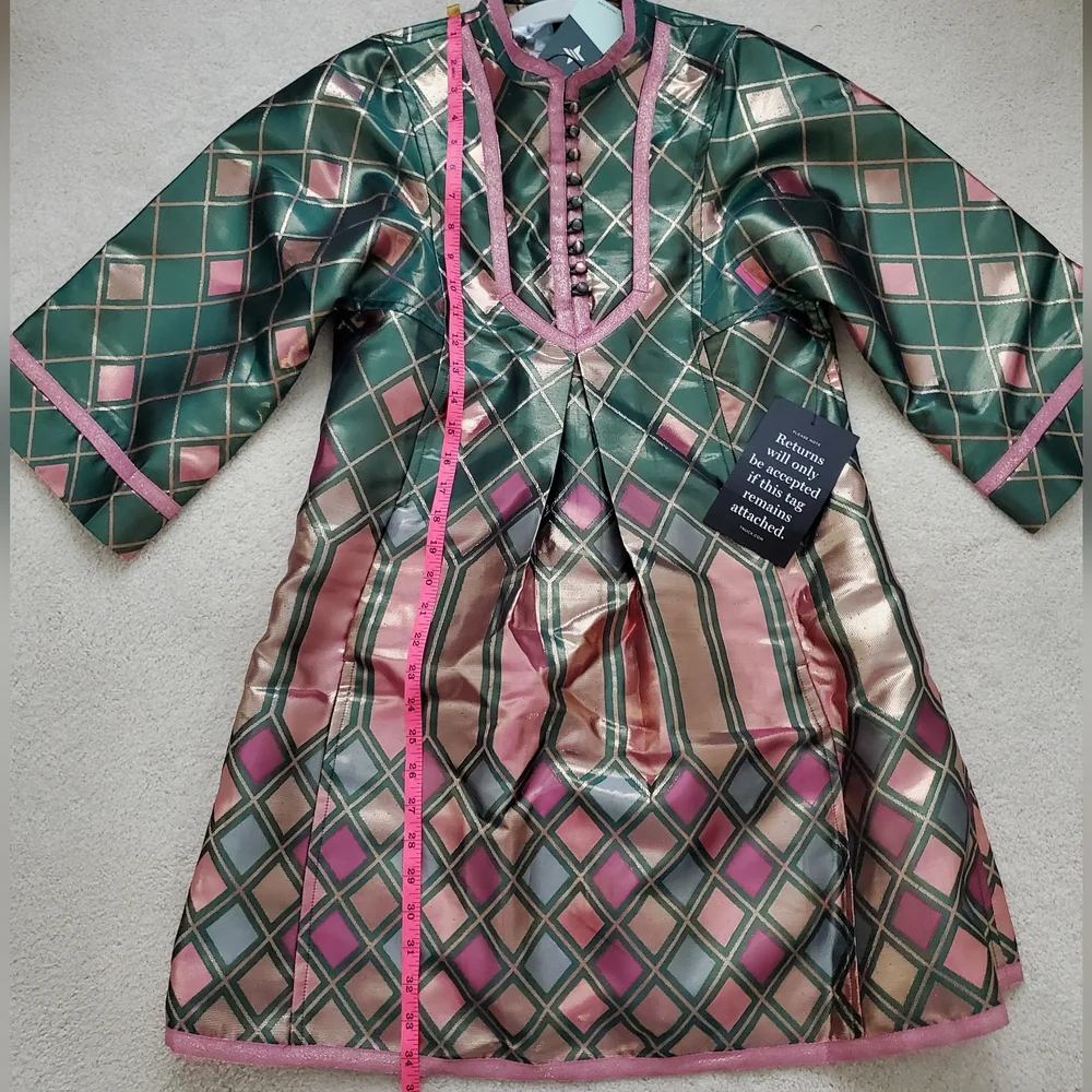 SOLD NWT Tuckernuck Metallic Mosaic Indre Dress szXS - Picture 7 of 15